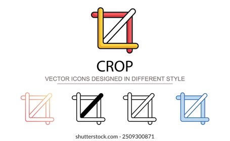 Symboldesign mit weißem Hintergrund zuschneiden, Stockgrafik