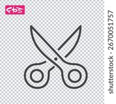 Crop icon, edit icon, scissors icon, clip, EPS format vector icon illustration file
