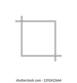 Crop icon. Element of cyber security for mobile concept and web apps icon. Thin line icon for website design and development, app development