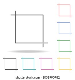 Crop icon. Elements in multi colored icons for mobile concept and web apps. Icons for website design and development, app development on white background