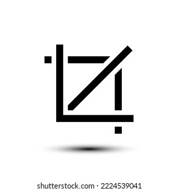 Crop icon. flat design vector illustration for web and mobile