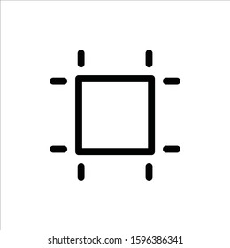 Crop icon. Frame flat sign design. Crop symbol pictogram. Crop vector icon