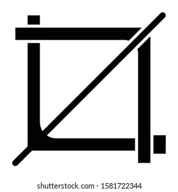 crop icon glyph vector design