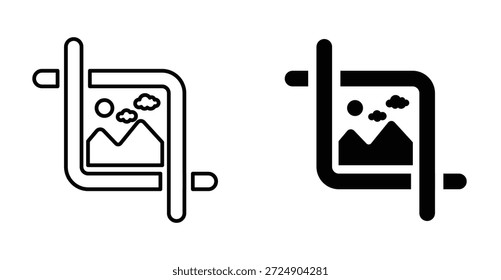 Design gráfico de ícone de corte. Ilustrações de ícone de vetor