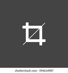 Crop icon illustration isolated vector sign symbol