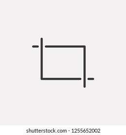 Crop icon isolated on background. Photography symbol modern, simple, vector, icon for website design, mobile app, ui. Vector Illustration