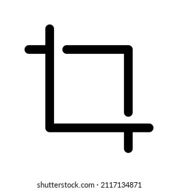 Crop icon isolated on white background