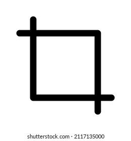 Crop icon isolated on white background