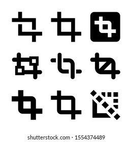 crop icon isolated sign symbol vector illustration - Collection of high quality black style vector icons
