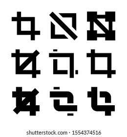 crop icon isolated sign symbol vector illustration - Collection of high quality black style vector icons
