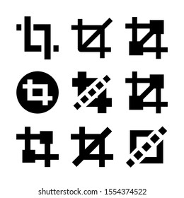crop icon isolated sign symbol vector illustration - Collection of high quality black style vector icons
