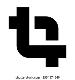 crop icon isolated sign symbol vector illustration - high quality black style vector icons
