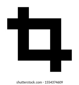 crop icon isolated sign symbol vector illustration - high quality black style vector icons
