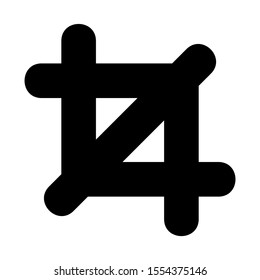 crop icon isolated sign symbol vector illustration - high quality black style vector icons
