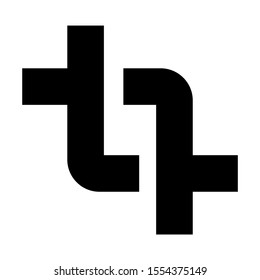 crop icon isolated sign symbol vector illustration - high quality black style vector icons
