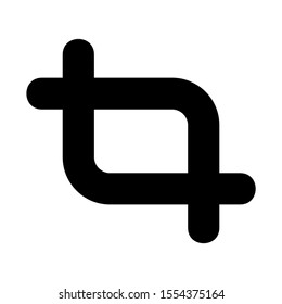 crop icon isolated sign symbol vector illustration - high quality black style vector icons
