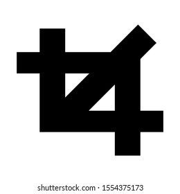 crop icon isolated sign symbol vector illustration - high quality black style vector icons
