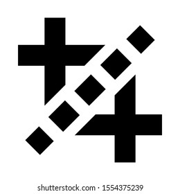 crop icon isolated sign symbol vector illustration - high quality black style vector icons
