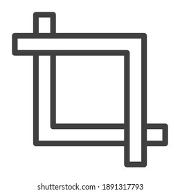 crop icon logo outline stroke style vector  design. perfect use for web, mobile app, pattern design etc.