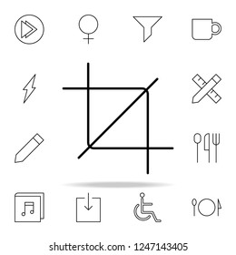 crop icon. Minimal Universal Theme icons universal set for web and mobile