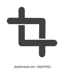Crop icon sign Illustration