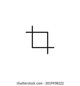 Crop icon, crop sign vector for web site Computer and mobile app