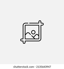 Crop icon sign vector,Symbol, logo illustration for web and mobile