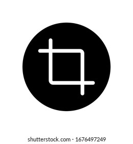 Crop icon. Simple flat logo of crop sign. Vector illustration.