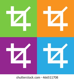 Crop icon. Simple logo of crop sign on white background. Flat vector illustration.