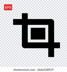 Icono de Recortar, ícono de tamaño, ícono de edición, archivo de ilustración de ícono de Vector de formato EPS