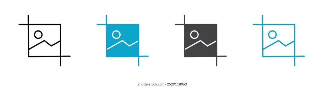 crop icon Symbol in outline style