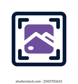 crop icon. vector dual tone icon for your website, mobile, presentation, and logo design.