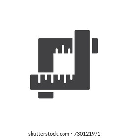 Crop icon vector, filled flat sign, solid pictogram isolated on white. Symbol, logo illustration.