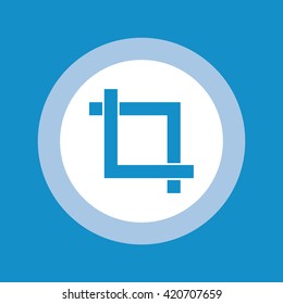 Crop icon . Vector illustration