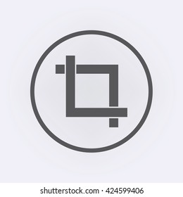 Crop icon . Vector illustration