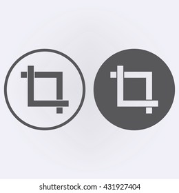 Crop icon . Vector illustration