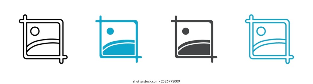 Conjunto de Ilustraciones vectoriales de iconos de recorte