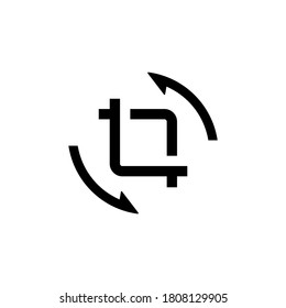 Zuschneiden des Symbols. Vektorgrafik einzeln auf weißem Hintergrund. EPS10