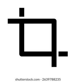 crop icon vector on white background