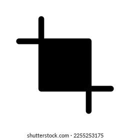 Crop Icon Vector Symbol Design Illustration