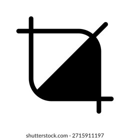 Crop Icon Vector Symbol Design Illustration