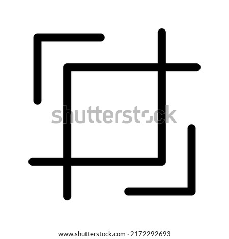 Crop Icon Vector Symbol Design Illustration