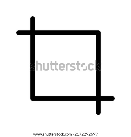 Crop Icon Vector Symbol Design Illustration
