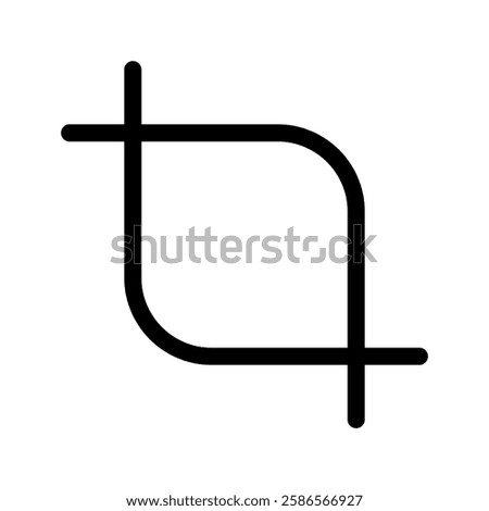 Crop Icon Vector Symbol Design Illustration