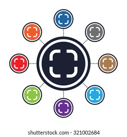 crop icon for web and mobile