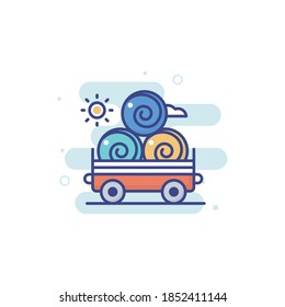 Crop illustration style vector icon.