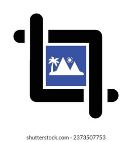 Crop Image Icon, Vector Graphics