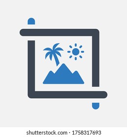 crop image icon vector illustration.use for edit, photo, picture, photography icons .