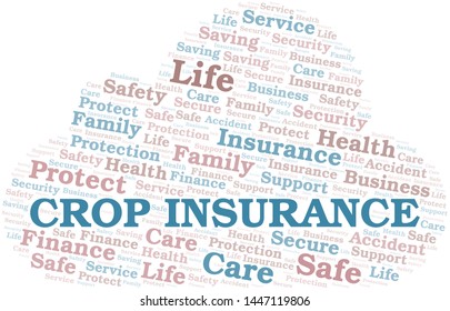 Crop Insurance word cloud vector made with text only