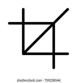  crop line icon